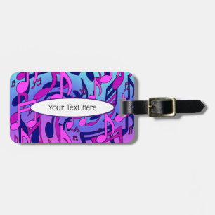 Beautiful Music Lively Colourful Upbeat Custom Tex Luggage Tag