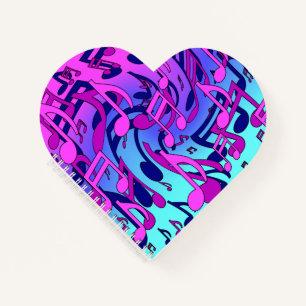 Beautiful Music Musical Notes Lively Upbeat Artsy Notebook