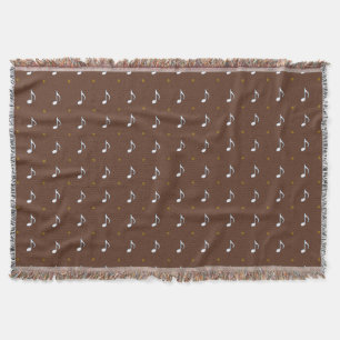 beautiful musical notes pattern throw blanket