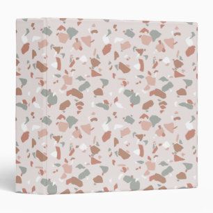 Beautiful muted desert tones terrazzo binder