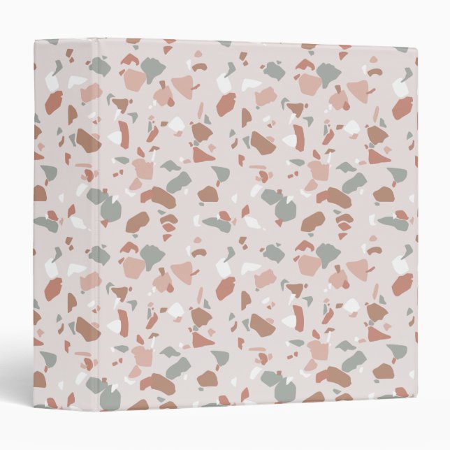 Beautiful muted desert tones terrazzo binder (Front/Spine)