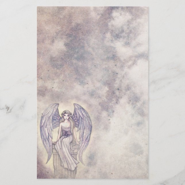 Beautiful Mystic Angel Stationary Stationery (Front)
