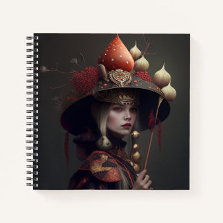 Beautiful Mystical Amanita Muscaria Mushroom Witch Notebook