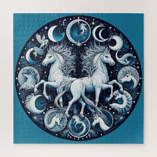 "Beautiful Mystical Horses" 15  Jigsaw Puzzle (Vertical)