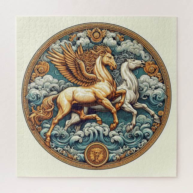 "Beautiful Mystical Horses" 32  Jigsaw Puzzle (Vertical)