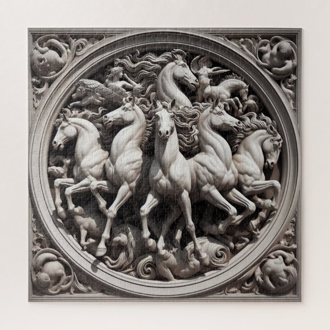 "Beautiful Mystical Horses" 34 Jigsaw Puzzle (Vertical)