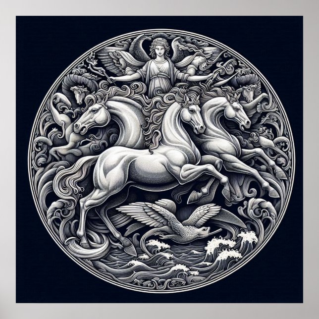 "Beautiful Mystical Horses" 35 Poster (Front)