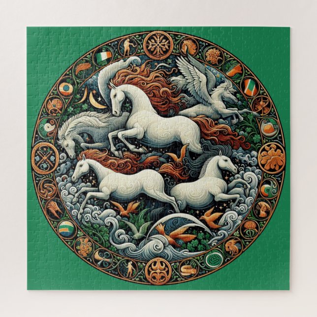 "Beautiful Mystical Horses" 41  Jigsaw Puzzle (Vertical)