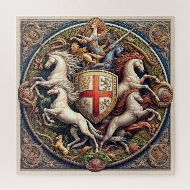 "Beautiful Mystical Horses" England 36 Jigsaw Puzzle (Vertical)