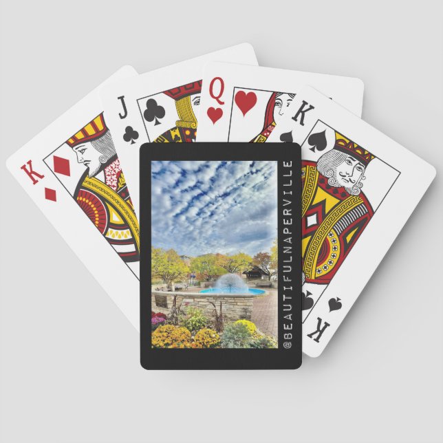 Beautiful Naperville - Dandelion Fountain Playing Cards (Back)