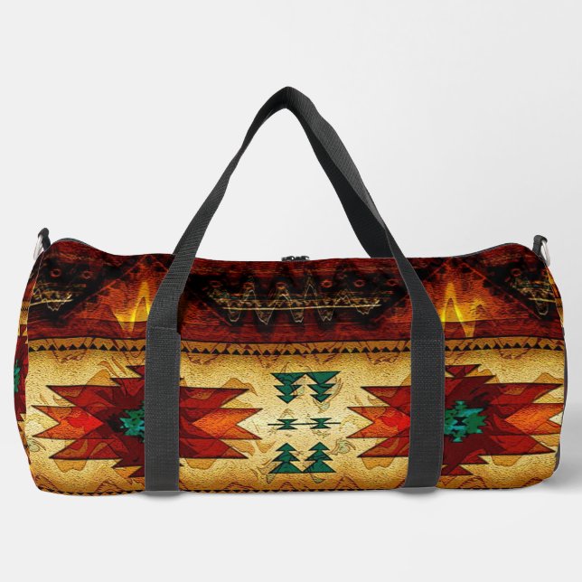 Beautiful Native American Pattern  Duffle Bag (Front)
