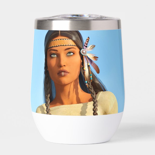 Beautiful Native American Woman Indigenous Outfit (Front)