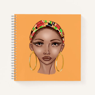 BEAUTIFUL NATURAL BLACK GIRL NOTEBOOK