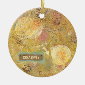Beautiful natural fun abstract art unique painting ceramic ornament