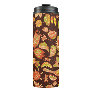 Beautiful natural seamless background, vintage ill thermal tumbler