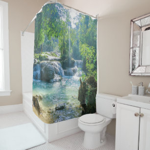Beautiful Natural Small Forest Waterfall (front)