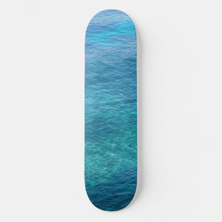Beautiful nature blue ocean waves skateboard
