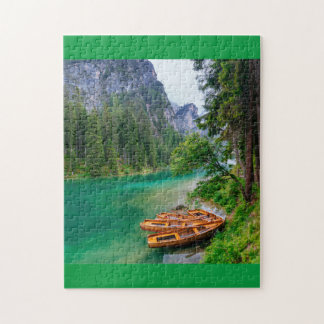 Beautiful Nature Boat At Pier Photo Jigsaw Puzzle