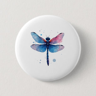 Beautiful Nature Colourful Graphic Pattern Dragonf 2 Inch Round Button