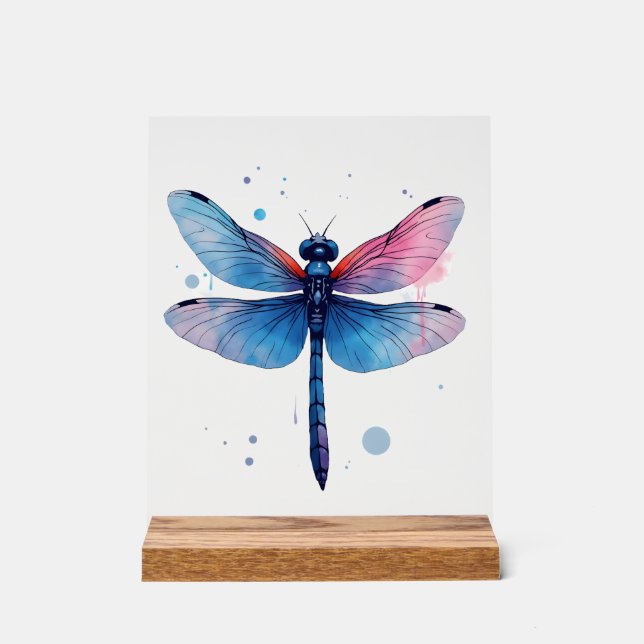 Beautiful Nature Colourful Graphic Pattern Dragonf Acrylic Sign (Front)