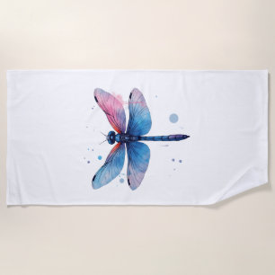 Beautiful Nature Colourful Graphic Pattern Dragonf Beach Towel