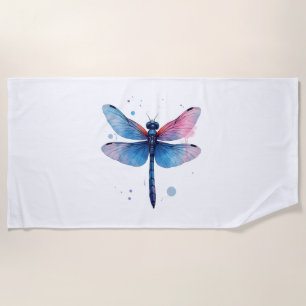 Beautiful Nature Colourful Graphic Pattern Dragonf Beach Towel