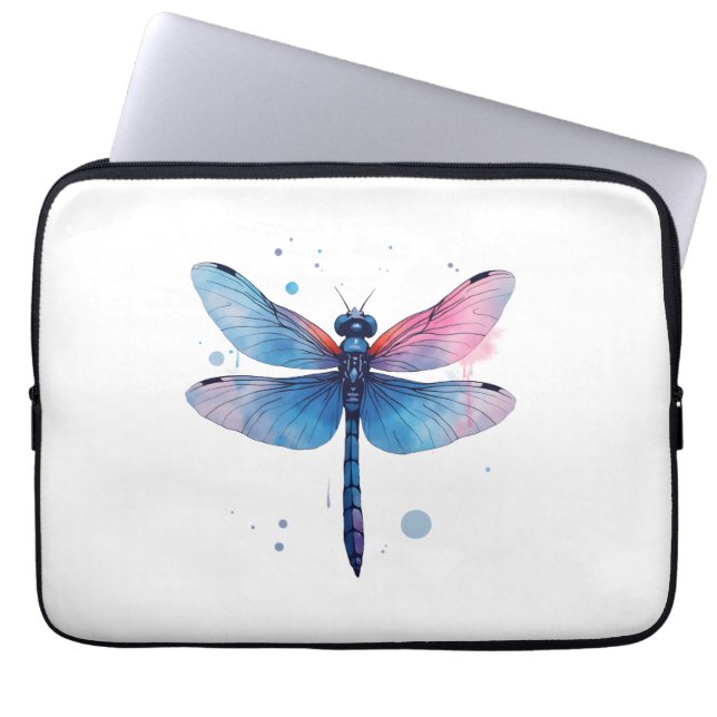 Beautiful Nature Colourful Graphic Pattern Dragonf Laptop Sleeve (Front)