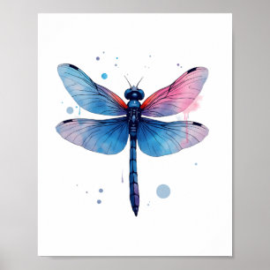 Beautiful Nature Colourful Graphic Pattern Dragonf Poster
