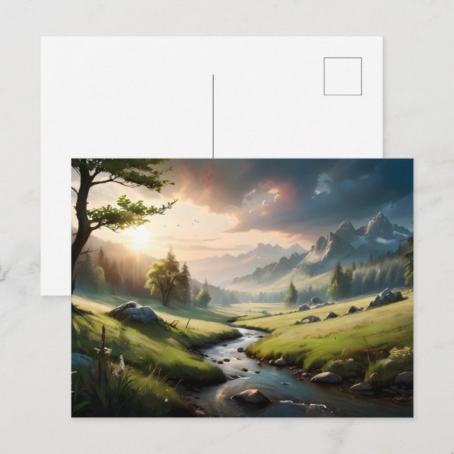 Beautiful nature landscape postcard (Front/Back)