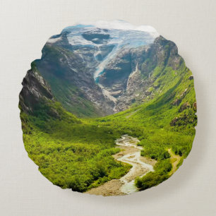 Beautiful Nature Scene from Norwaytravel,adventure Round Pillow