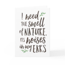 Beautiful Nature Typography Blank Greeting Card