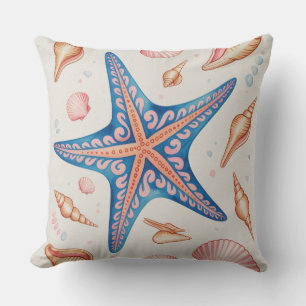Beautiful Nautical inspired Starfish  Throw Pillow