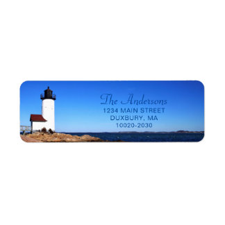 Beautiful Navy Annisquam Lighthouse Adresse de ret
