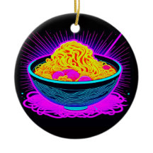 Beautiful Neon bowl with Ramen Noodles