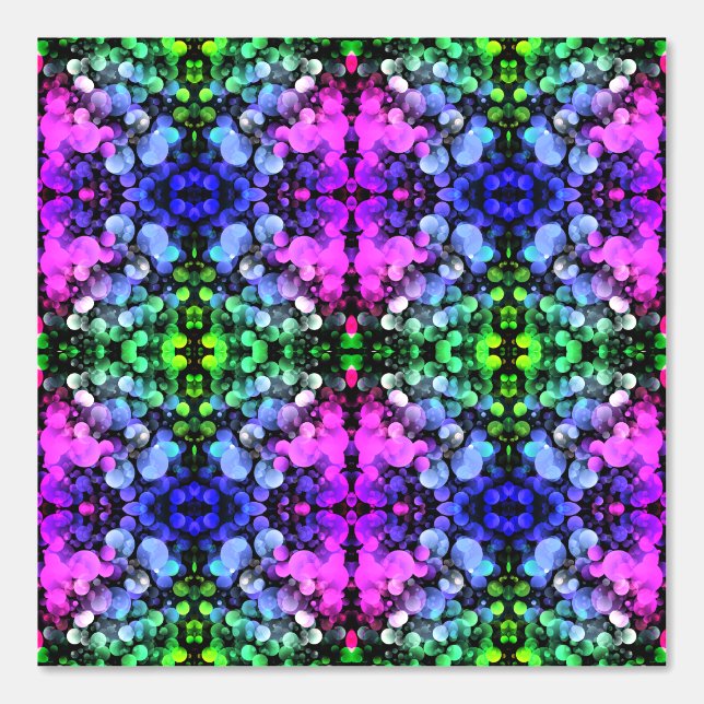 Beautiful Neon Colours Bubbles Ornaments Wallpaper (Front)