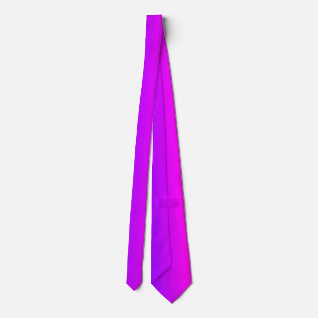 Beautiful Neon Colours Purple Pink Neck Tie (Back)