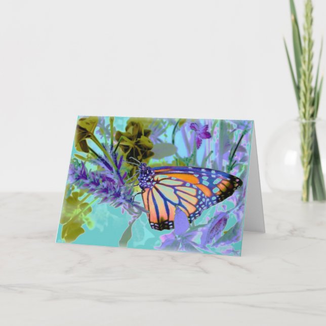 Beautiful Neons Butterfly Card (Front)