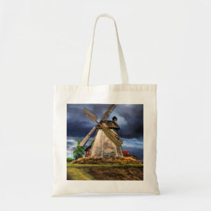 Beautiful Netherlands Windmill Landscape - Drawing Tote Bag