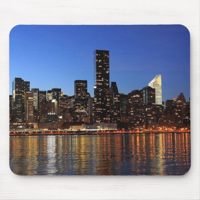 Beautiful New York Evening Skyline Mouse Pad (Front)