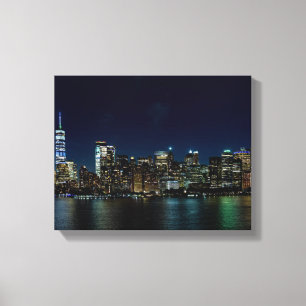 Beautiful New York Skyline at Night Canvas Print