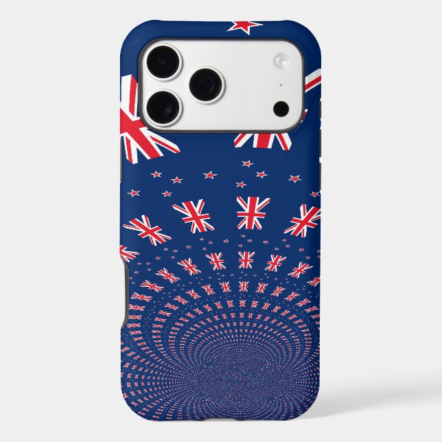 Beautiful New Zealand Flag Art Print Design (Back)