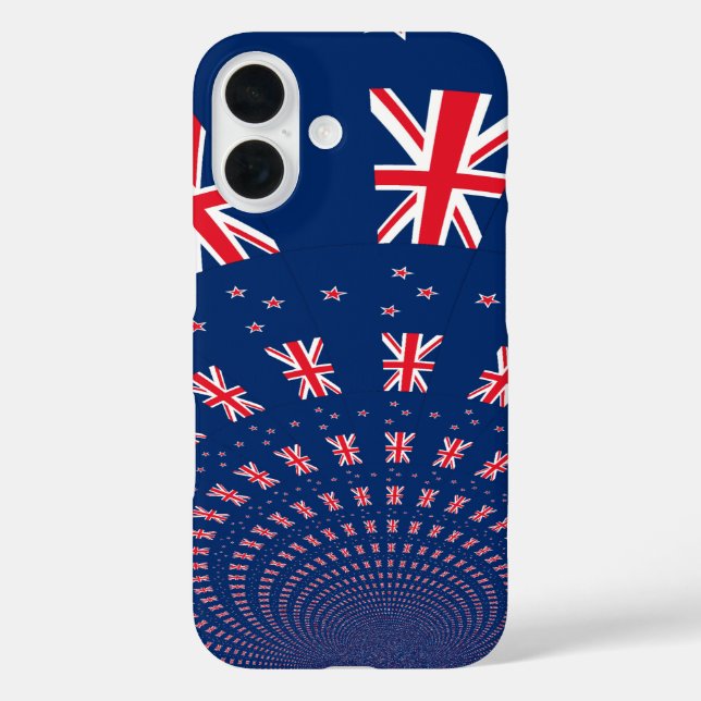 Beautiful New Zealand Flag Art Print Design Case-Mate iPhone Case (Back)