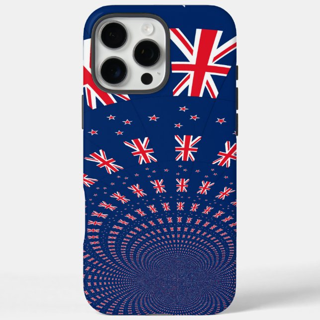 Beautiful New Zealand Flag Art Print Design Case-Mate iPhone Case (Back)