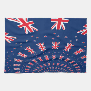 Beautiful New Zealand Flag Art Print Design Kitchen Towel
