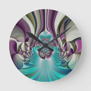Beautiful Nice Lovely Hakuna Matata Purple Heart. Round Clock