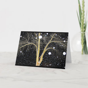 Beautiful Nighttime Blizzard Card
