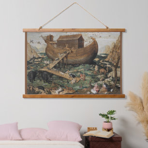 Beautiful Noah's Ark Detailed Oil Painting Repro Hanging Tapestry