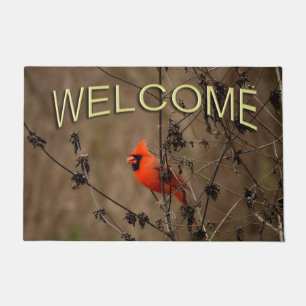 Beautiful Northern Cardinal Doormat
