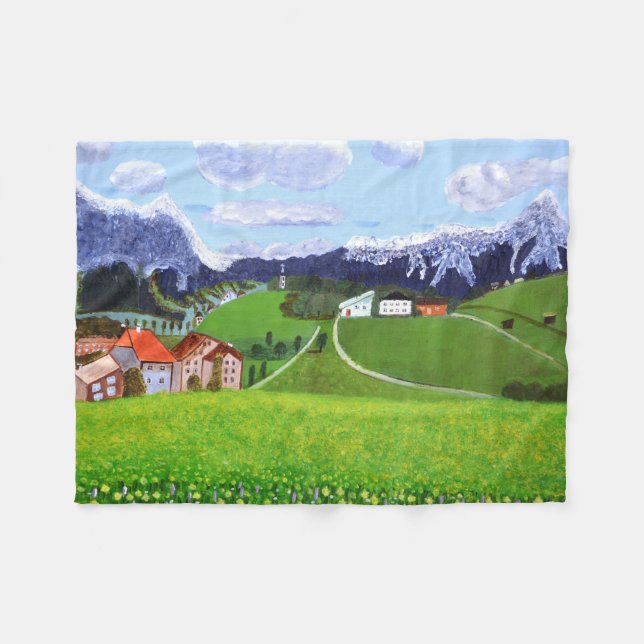 Beautiful Norway Fleece blanket  (Front (Horizontal))