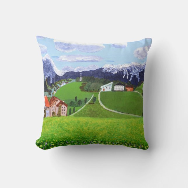 Beautiful Norway Throw Pillow  (Front)